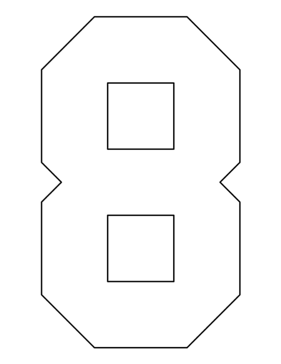 Number 8 Tracing Shape Pdf Free Vectors
